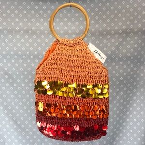 GaBaangs Macrame Sequin Hoop Bag Purse